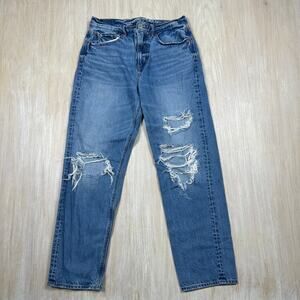 American Eagle 90s Boyfriend Distressed Ripped Casual Everyday Denim Jeans 2